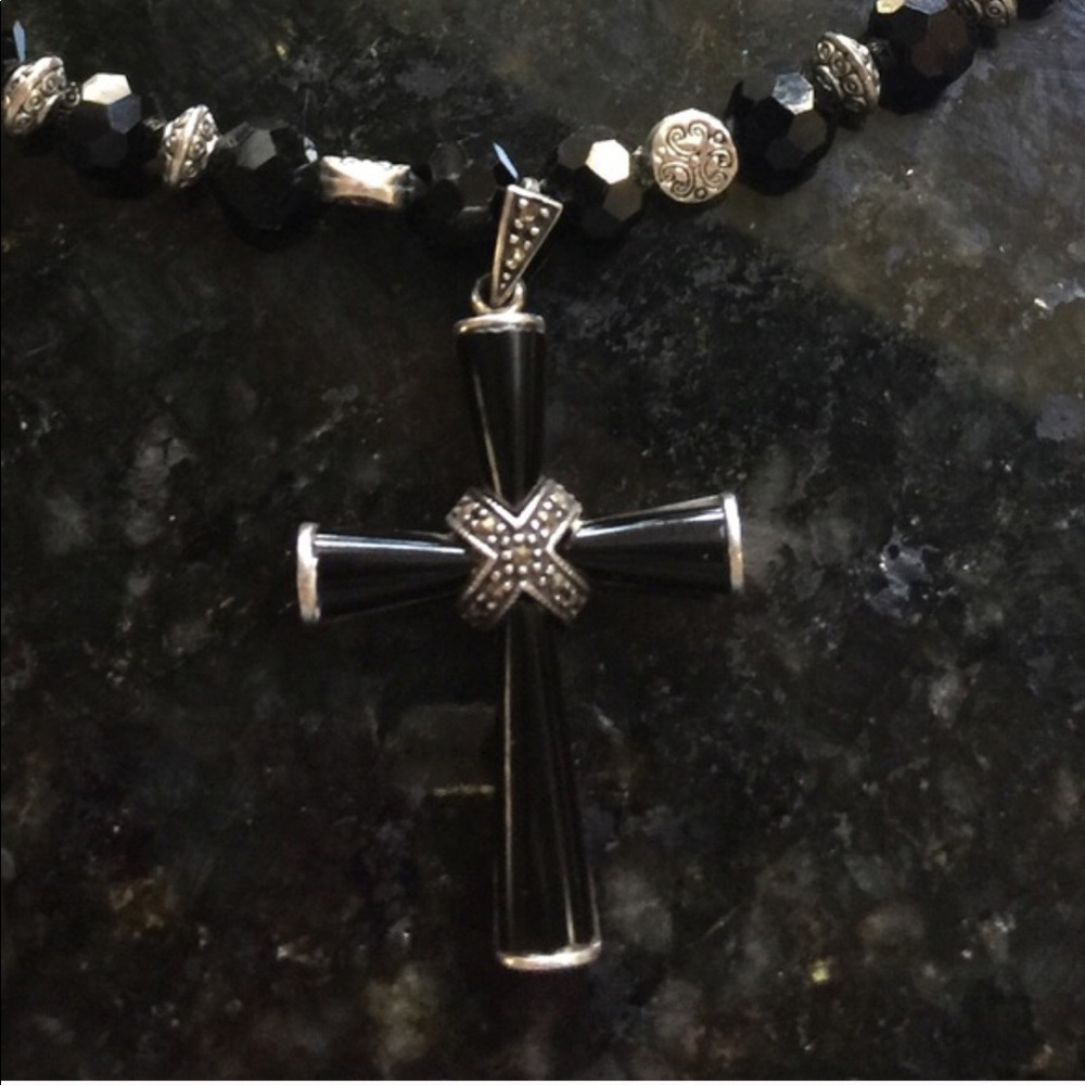 Onyx & sterling silver necklace HOLD STACY AUSTIN